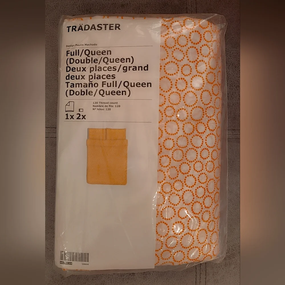 🧡 IKEA TRÄDASTER Queen Duvet Cover & Pillowcase Set – NWT 🧡